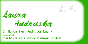 laura andruska business card